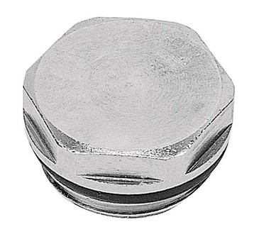 Korek grzejnika stalowego 1/2" z oringiem CHROM