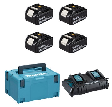 Ładowarka DC18SH + 4aku BL1850B 5Ah MAKPAC3 MAKITA