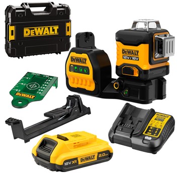 Laser krzyżowy 10,8/12/18V zielony 1x2Ah DeWalt
