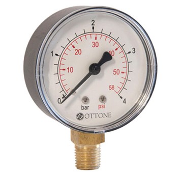 Manometr tarczowy fi 63mm 4bar gwint dół 1/4"