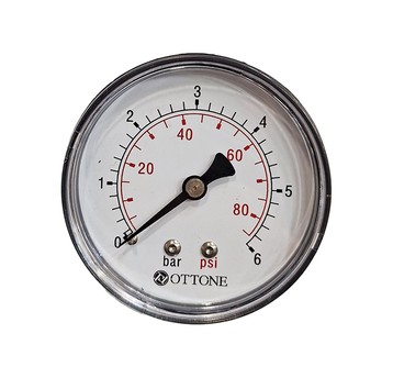 Manometr tarczowy fi 63mm 6bar gwint TYŁ 1/4"