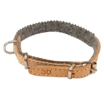 Obroża 2-razy szyta 10mm x 350mm BEŻ