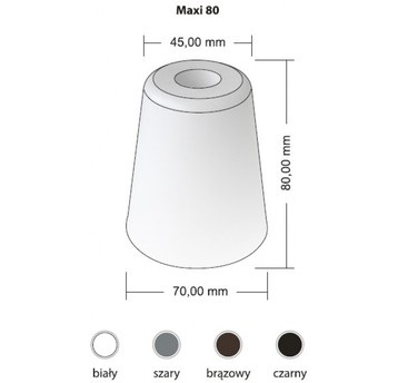 Odbojnik MAXI gumowy BRĄZ H-80mm fi70mm (5)