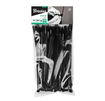 Opaski plastikowe 250x7,6 op 100szt czarne