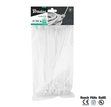 Opaski plastikowe 300x7,6 op 100szt białe
