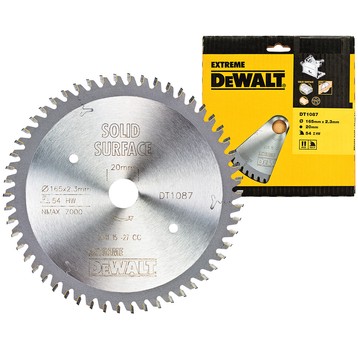 Piła tarczowa 165x54z x20 z widią EXTREME DeWALT