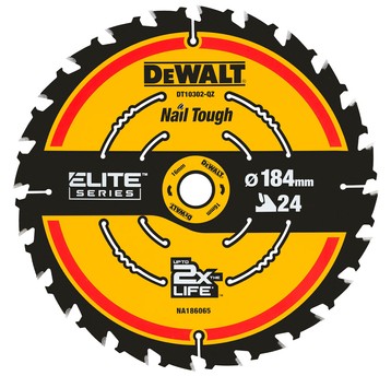 Piła tarczowa 184x24z x16 z widią ELITE DeWALT