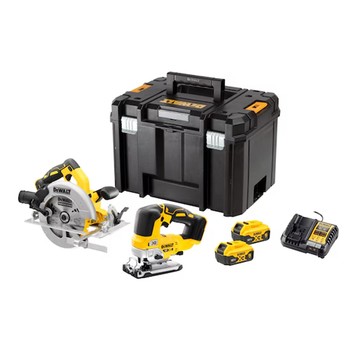 Pilarka DCS570 + wyrzynarka DCS334 2x5Ah DEWALT