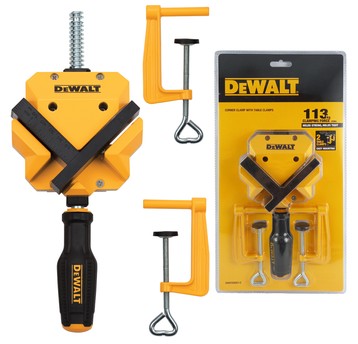Ścisk kątowy narożny z dociskami DeWALT