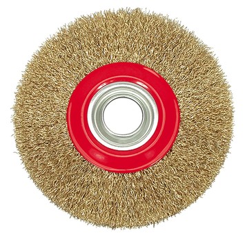 Szczotka tarczowa fi 125mm drut karbowany