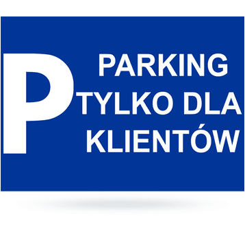 Tab: Parking tylko dla klientów 25x35 cm ZI-22