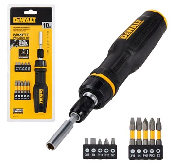 Uchwyt teleskopowy z bitami 10szt.DeWALT