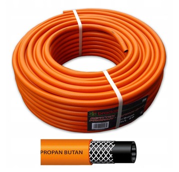 Wąż do gazu propan - butan 9 x 50 mb BRADAS