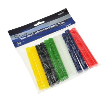 Wkłady klejowe fi 11mm kolorowe (opk=12szt)