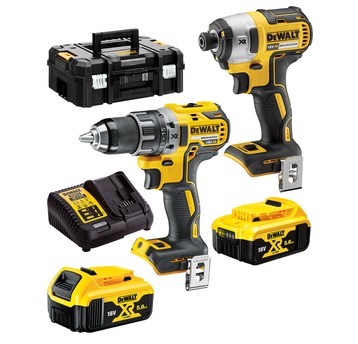 Wkrętarka DCD791+zakręt DCF887 2x5Ah TSTAK DEWALT