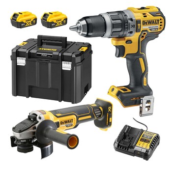 Wkrętarka DCD796 + szlifierka DCG405 2x5Ah DEWALT