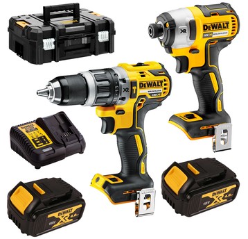 Wkrętarka DCD796+zakręt DCF887 2x4Ah TSTAK DEWALT