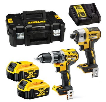 Wkrętarka DCD796+zakręt DCF887 2x5Ah TSTAK DEWALT