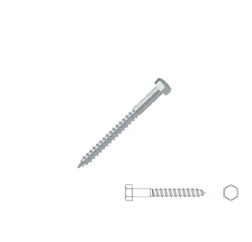 Wkręty z łbem sześ.10x300 DIN 571 ocynk