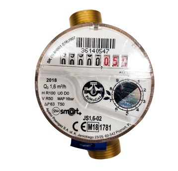 Wodomierz WZ 1/2" 1.6m3 METRON + karta GWAR