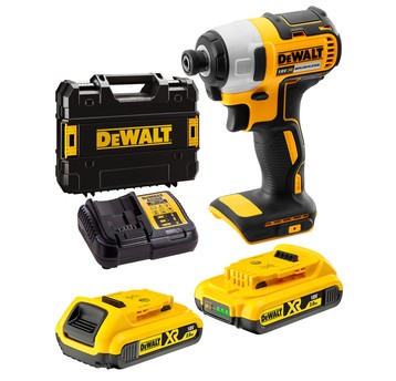 Zakrętarka udarowa 18V 2x2Ah 170Nm BL Tstak DeWALT
