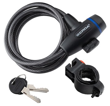 Zamknięcie do roweru 8x1200mm linka FLEX + uchwyt
