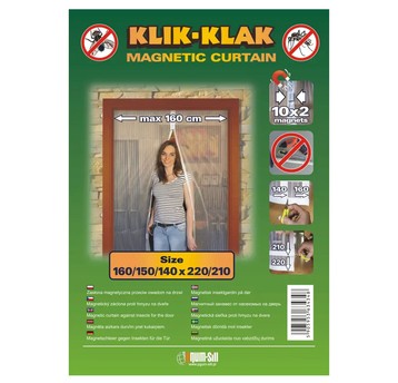Zasłona magnetyczna KLIK-KLAK 160x220 CZARNA