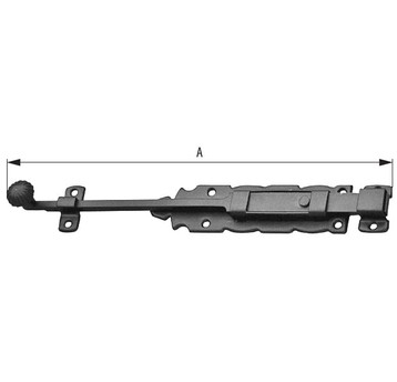 Zasuwa L-300mm czarna MOD 411 AMIG 6111