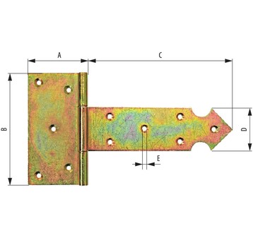 Zawias okiennicowy 200mm MARK oc żółty ZOK1 (10)