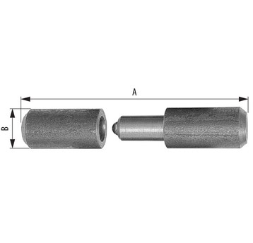 Zawias toczony fi 14x70mm z kulką (opk=10)