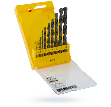 Zestaw wierteł do metalu 1-10 10cz HSS-R DeWalt