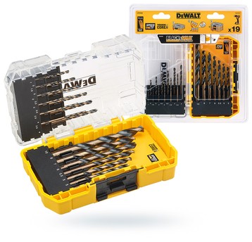 Zestaw wierteł do metalu 19szt BLACK&GOLD DeWALT