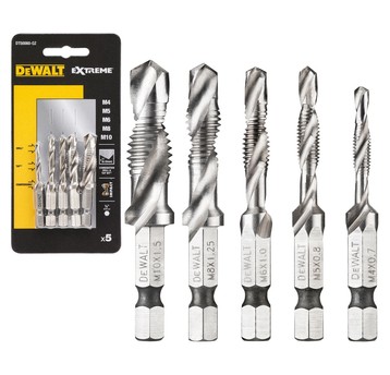 Zestaw wierteł gwintujących M4-M10 5szt DeWALT