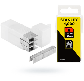 Zszywki 6mm A (1000szt) 11,3x0,51x0,75 STANLEY